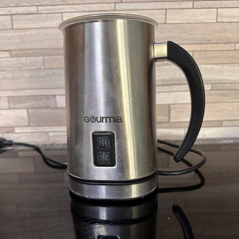 Gourmia Cordless Electric Milk Frother & Heater, 3 Function, Detachable